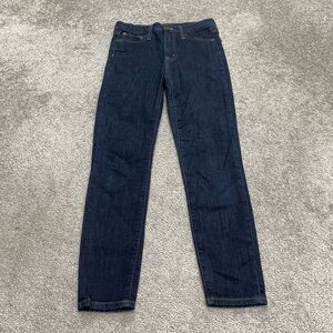 J.Crew High Rise Skinny Denim Jeans Women 26 Blue Dark Wash Classic Casual 26x26